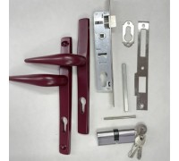 Замок в калитку (полный комплект) цвет-Красный - RAL3005