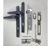 Замок в калитку (полный комплект) цвет - Графитовый 7024