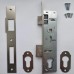 Замок в калитку полный комплект с сердцевиной ключ-барашек, цвет красный 3005