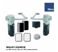 Комплект автоматики на двухстворчатые распашные ворота NICE WALKY2024BDKCE