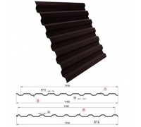 Металлопрофиль С20 для забора, 1,7 метра 8017