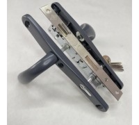 Комплект замка (фурнитуры) Евро30 с ручкой ухватом цвет-7024