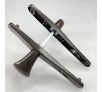 Ручка-ухват для калитки и ворот Евро-30 цвет-Черно-серо-коричневый